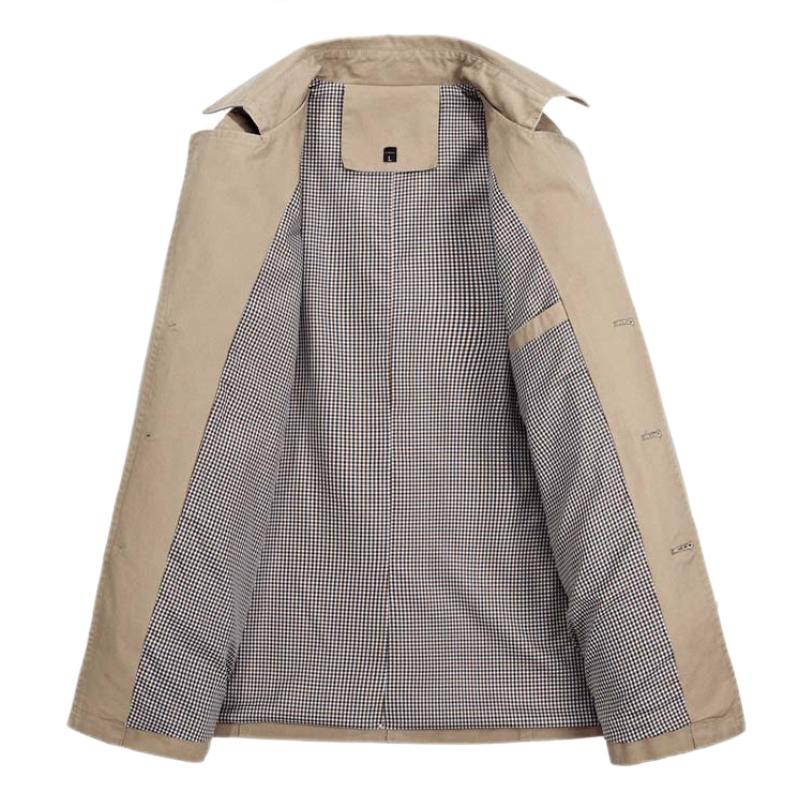 Gabardina de solapa de longitud media para hombre 55213486F