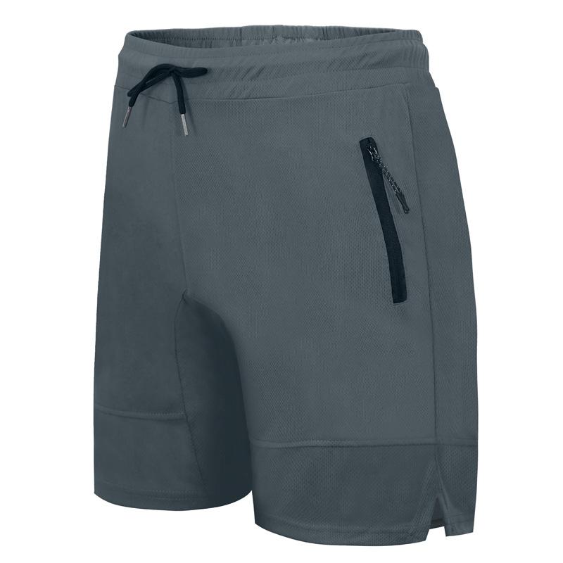 Einfarbige, schnelltrocknende, atmungsaktive Sport-Fitness-Shorts für Herren mit elastischer Taille 32298249Z