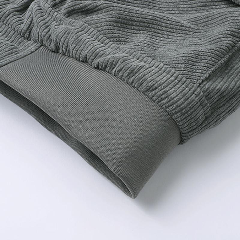 Chaqueta informal de pana con solapa y múltiples bolsillos de lana de cordero gruesa para hombre 14154496M