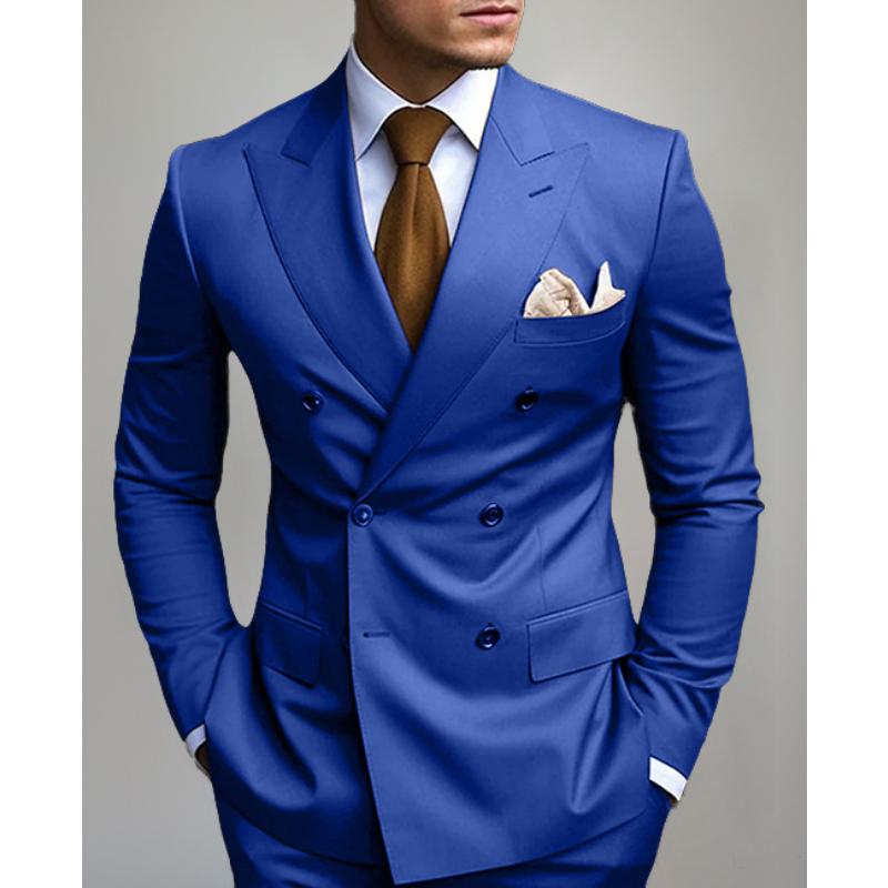 Blazer doppiopetto tinta unita da uomo 42239570Y