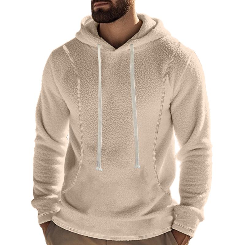 Felpa con cappuccio a maniche lunghe in pile polare casual da uomo per esterni 67603515M