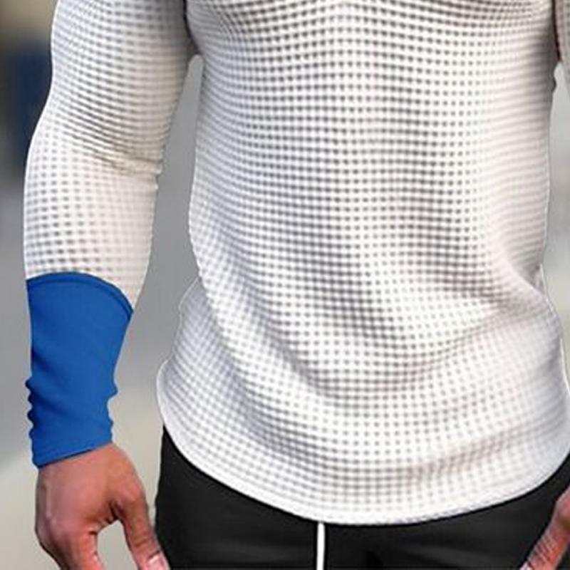 【Spedizione in 24 ore】Felpa con cappuccio e maniche raglan a nido d'ape colorblock da uomo 30743489Z