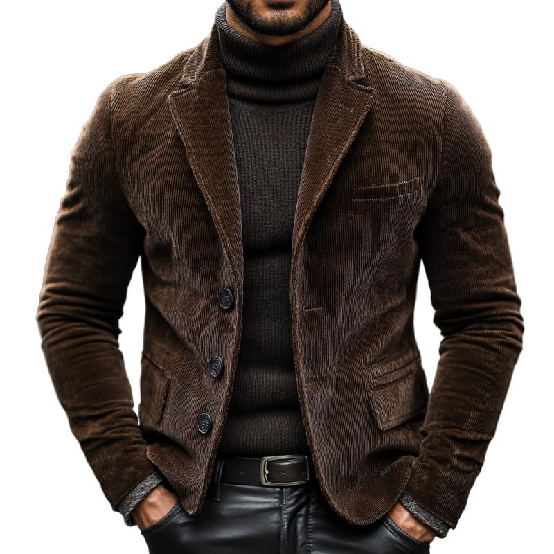 Men's Classic Notched Lapel Blazer | Long Sleeve