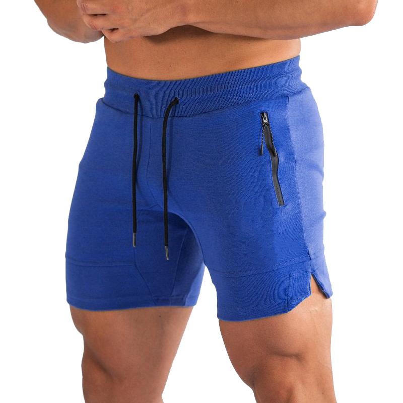Einfarbige, schnelltrocknende, atmungsaktive Sport-Fitness-Shorts für Herren mit elastischer Taille 32298249Z