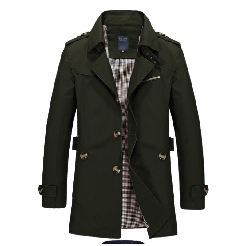 Gabardina de solapa de longitud media para hombre 55213486F