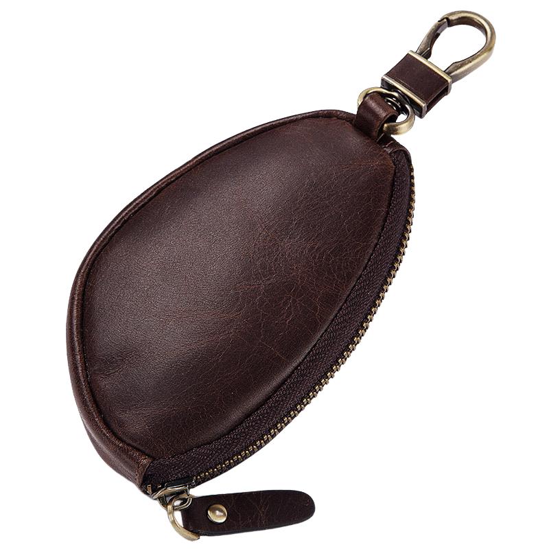 Portefeuille à fermeture éclair classique en cuir de vache pour hommes 08486347K