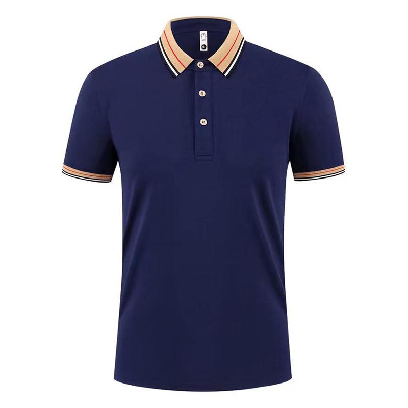 Men's Solid Colorblock Trim Short Sleeve Polo Shirt 35448680Z