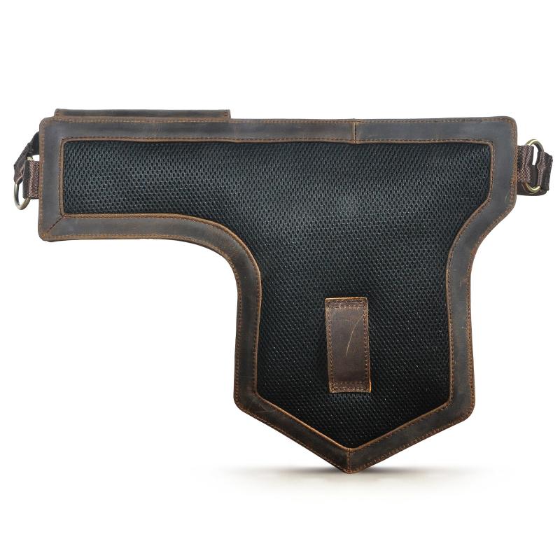 Men's Classic Retro Personality Outdoor Leather Waist Bag 60235114K