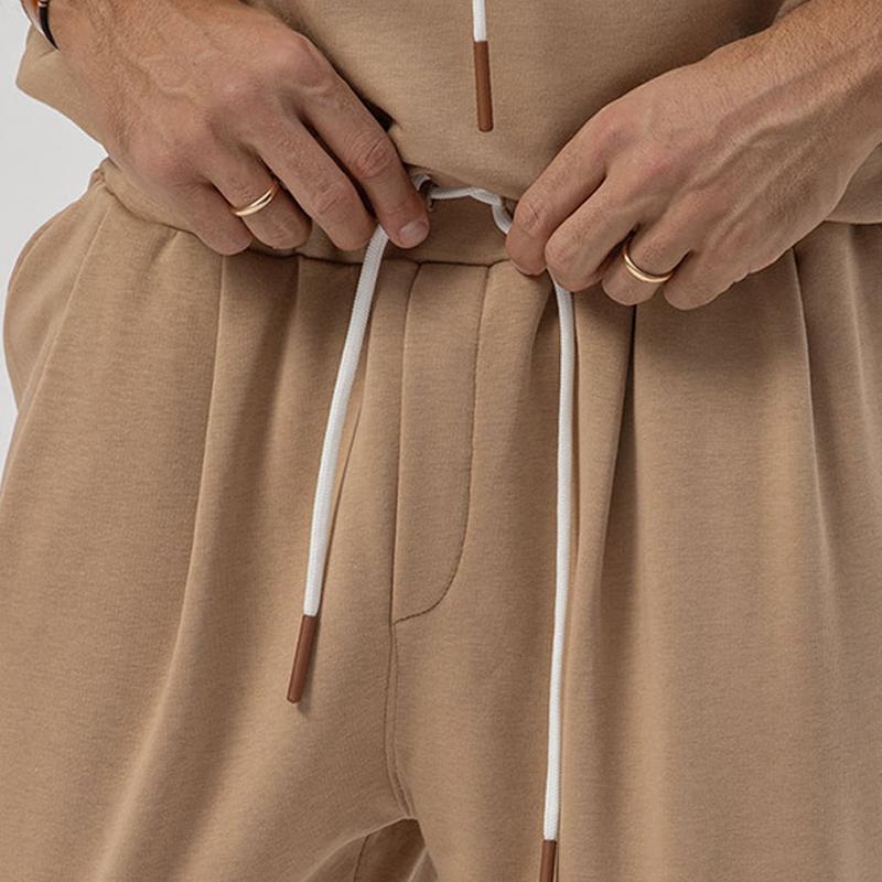 Pantalones deportivos casuales de cintura elástica y holgados de color sólido para hombre 49308794Z