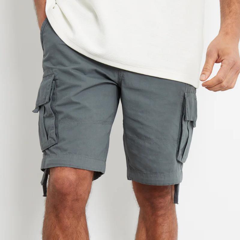 Short cargo droit multi-poches uni pour homme 06468989Z