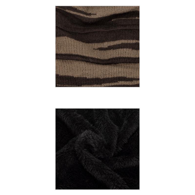 Cappello lavorato a maglia caldo con fodera in jacquard a blocchi di colore retrò da uomo 15668282Y