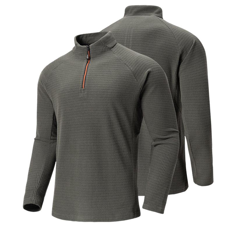 Sweat-shirt chaud à col montant en polaire pour hommes 64337917U