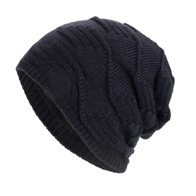 Cappello lavorato a maglia caldo foderato in peluche vintage da uomo 44555393Y