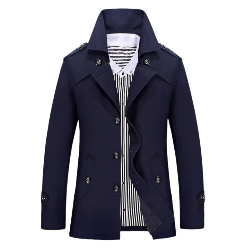 Gabardina de solapa de longitud media para hombre 55213486F