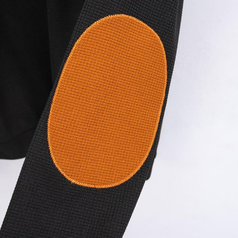 Felpa da uomo casual con colletto rialzato e motivo waffle 48501658X