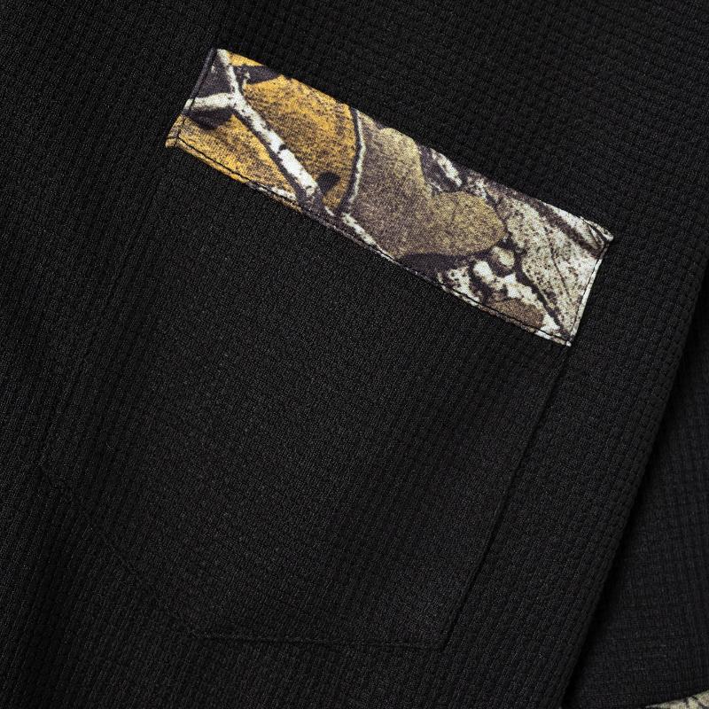 Vaffelfargeblokk for menn med kortermet T-skjorte og buksesett 95966894Y