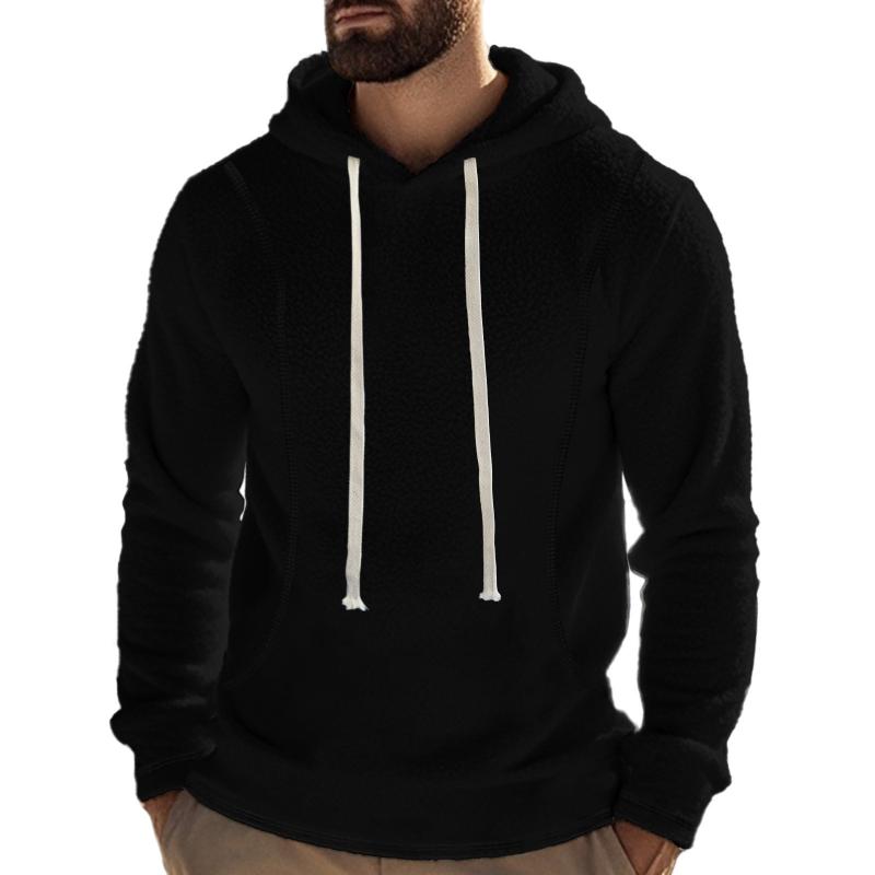 Felpa con cappuccio a maniche lunghe in pile polare casual da uomo per esterni 67603515M