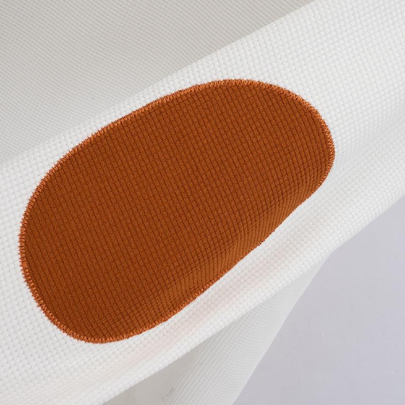 Felpa da uomo casual con colletto rialzato e motivo waffle 48501658X