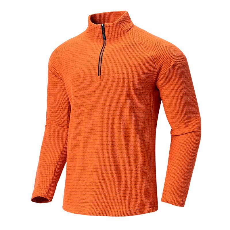 Sweat-shirt chaud à col montant en polaire pour hommes 64337917U