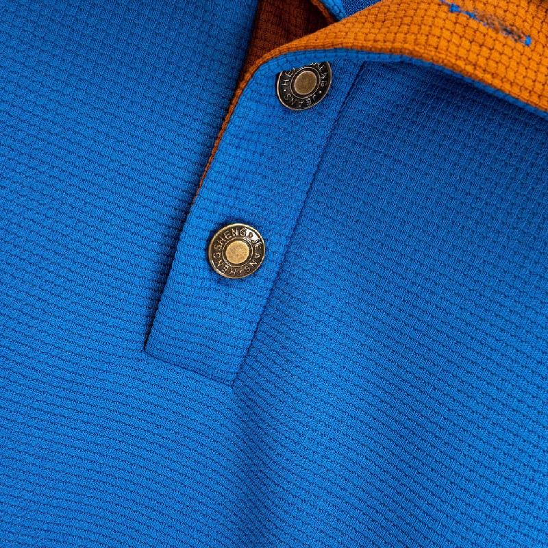 Felpa da uomo casual con colletto rialzato e motivo waffle 48501658X