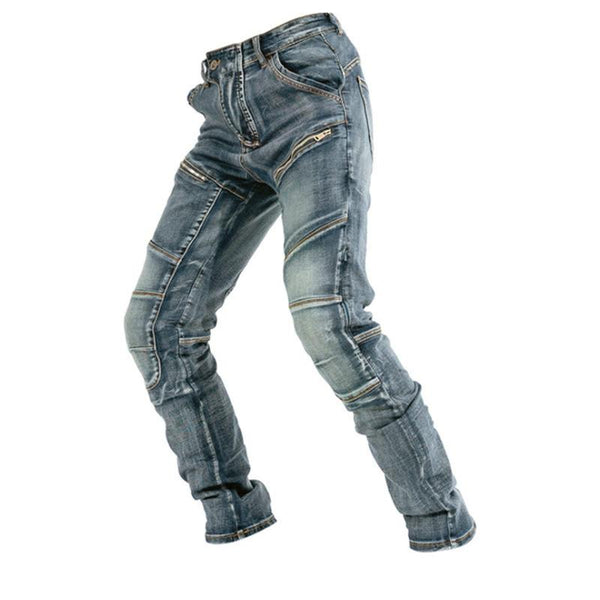 Men's Double Zipper Riding Pants Racing Jeans 22800782Z