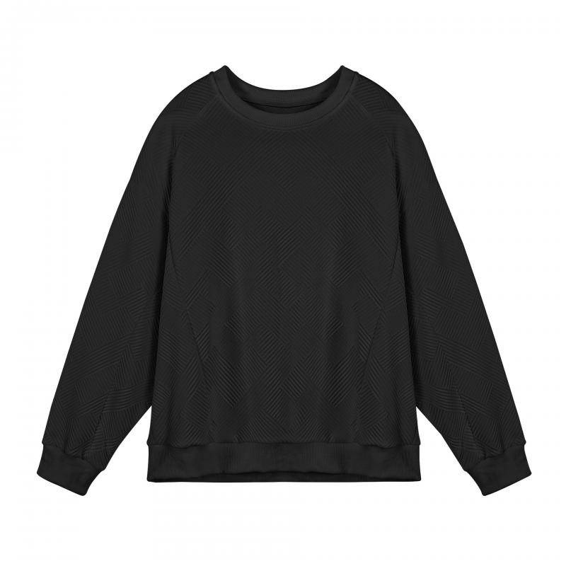 T-shirt da uomo tinta unita con scollo rotondo e maniche lunghe 55679694Z