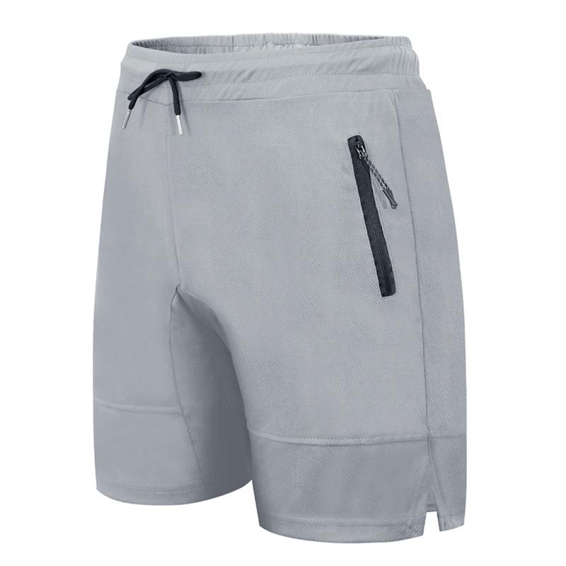 Einfarbige, schnelltrocknende, atmungsaktive Sport-Fitness-Shorts für Herren mit elastischer Taille 32298249Z