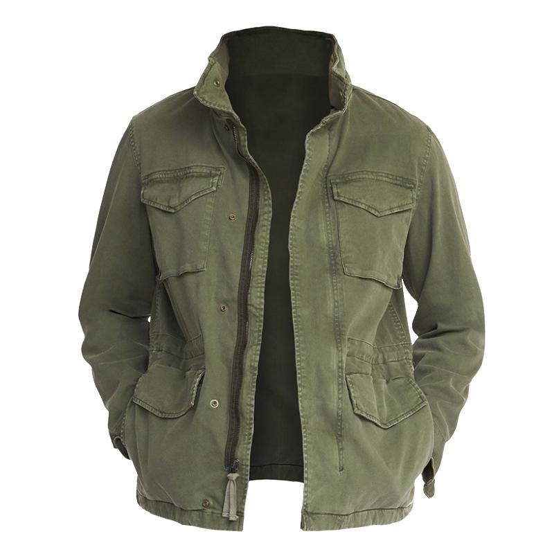 Herren Retro Casual Field Multi-Pocket Arbeitsjacke 41579884TO