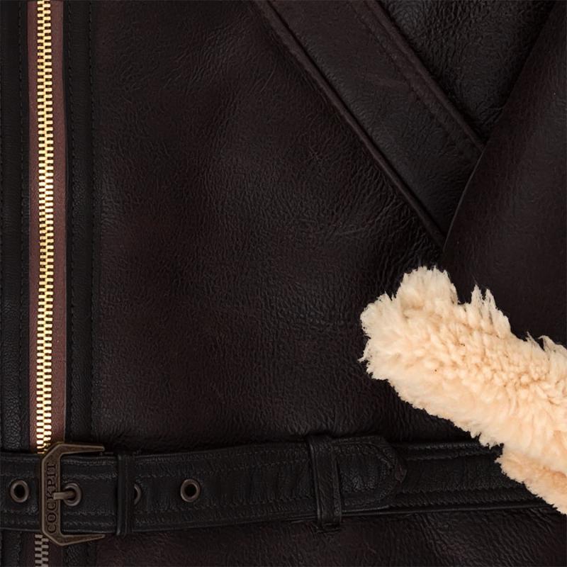 Chaqueta de terciopelo de piel con solapa para hombre 86701719F