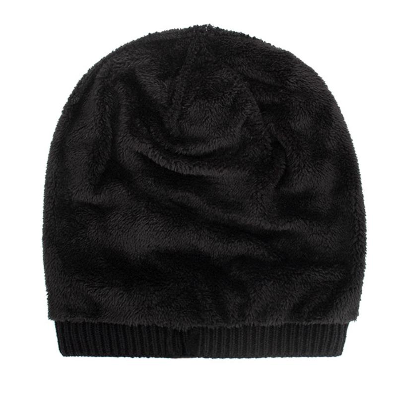 Cappello lavorato a maglia caldo foderato in peluche vintage da uomo 44555393Y