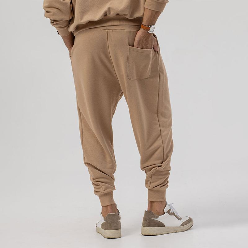 Pantalones deportivos casuales de cintura elástica y holgados de color sólido para hombre 49308794Z