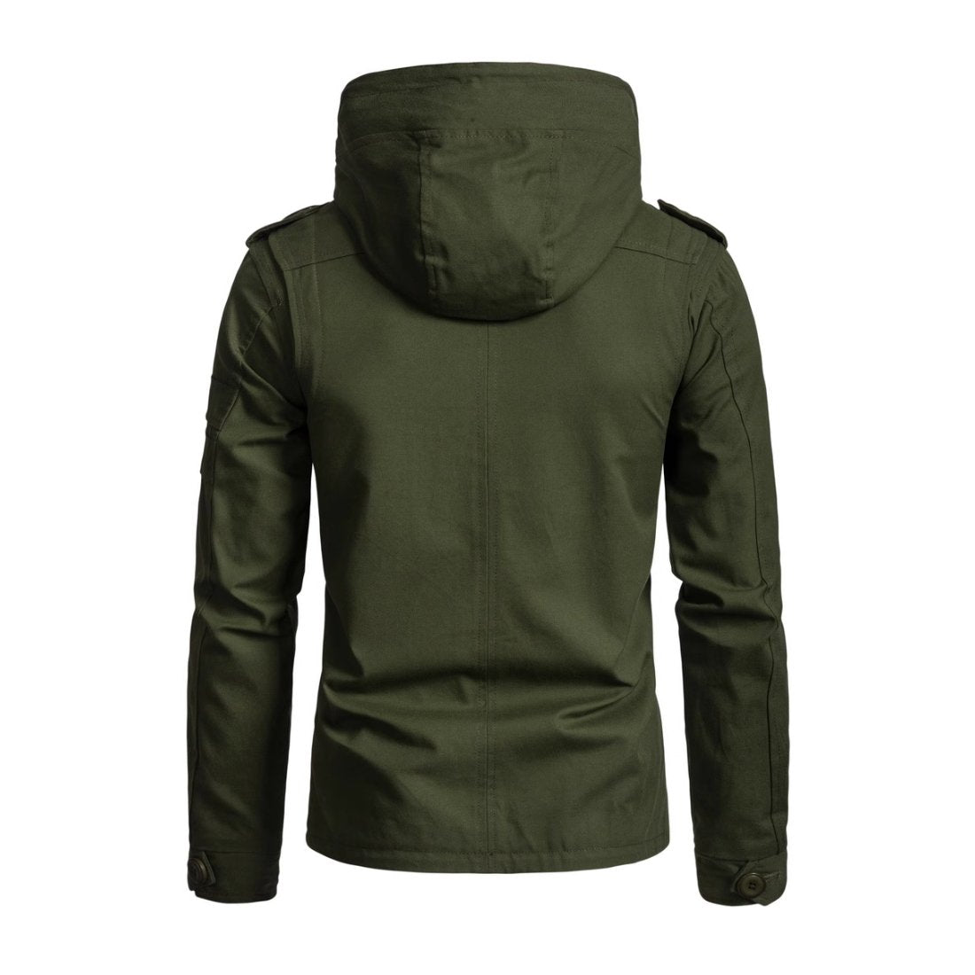 Chaqueta cargo informal de algodón lavado con capucha y corte ajustado para hombre 77422336M