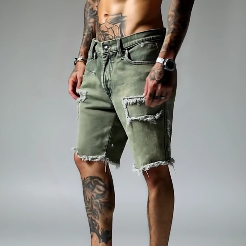 Men's Vintage Denim Brushed Shorts MTA1971C7P