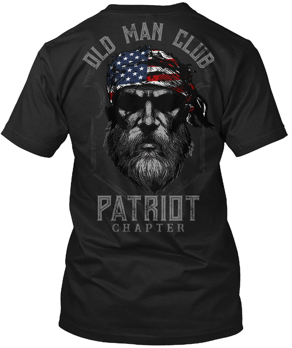 Old Man Club: Patriot T-Shirt / Black S Shirts & Tops