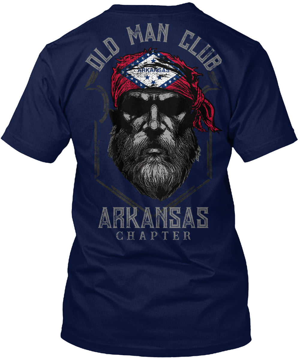 Old Man Club: Arkansas T-Shirt / Navy S Shirts & Tops