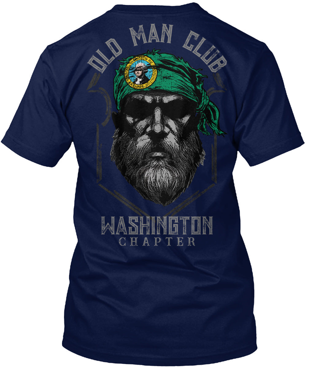 Old Man Club: Washington T-Shirt / Navy S Shirts & Tops