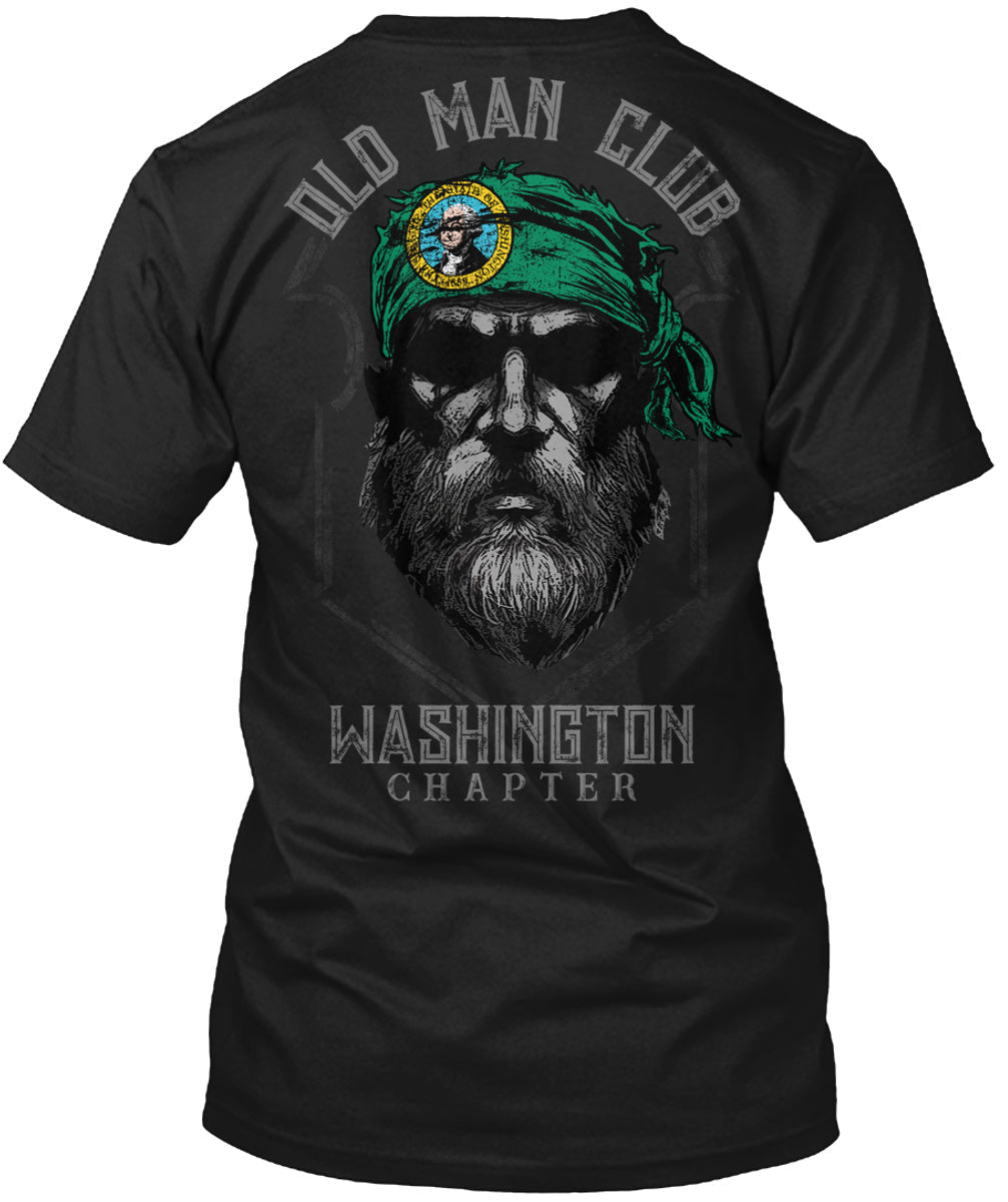 Old Man Club: Washington T-Shirt / Black S Shirts & Tops