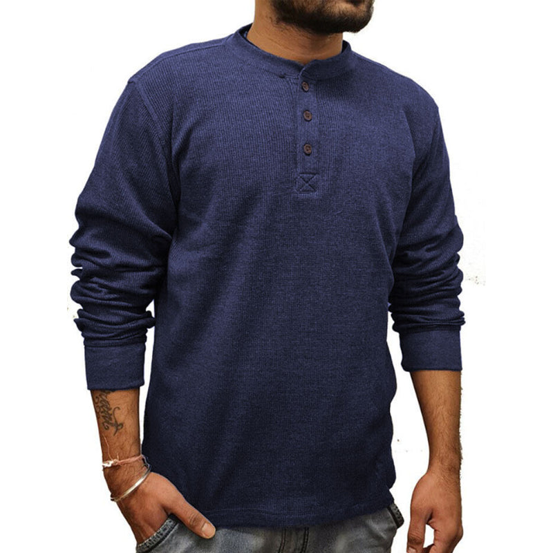 T-shirt a maniche lunghe tinta unita da uomo 81688433X