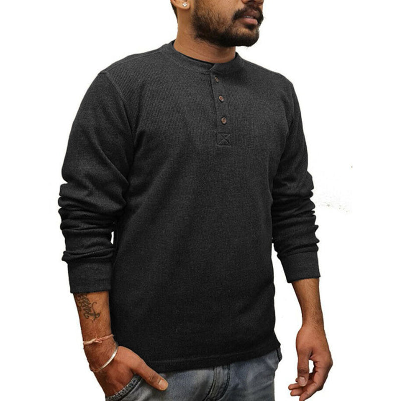 T-shirt a maniche lunghe tinta unita da uomo 81688433X