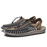 Mens Handwoven Beach Sandals 53152187 Khaki / 5.5 Shoes