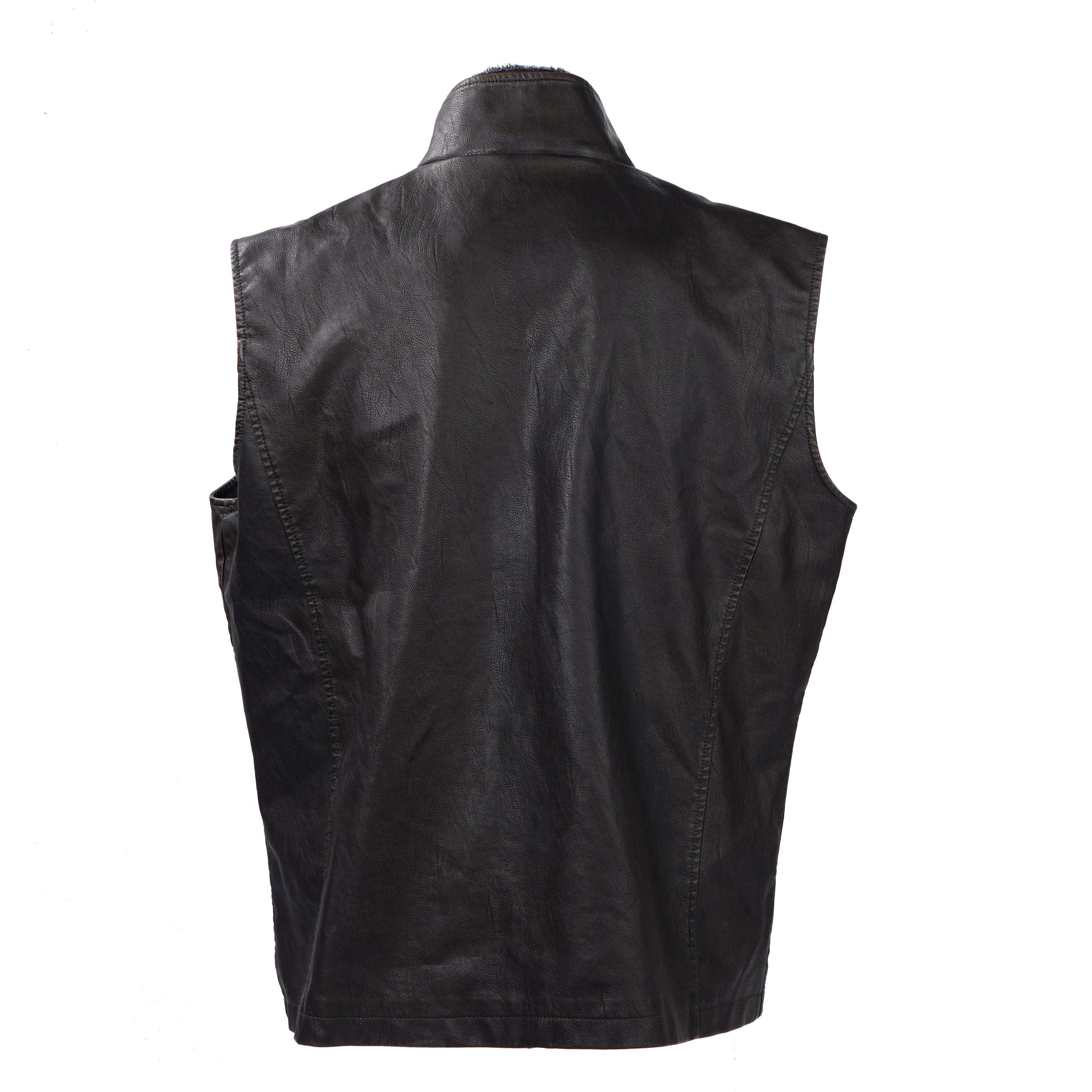 MANLY-2023 HOMBRESS CHALECO VINTAGE CON SOLAPA DE CUELLO DOBLE CAPA