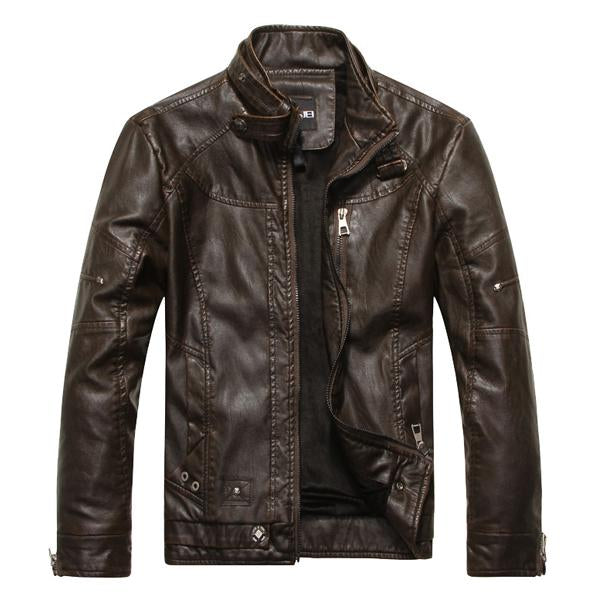 Mens Stand Collar Fleece Jacket 52716138X Coffee / M Coats & Jackets
