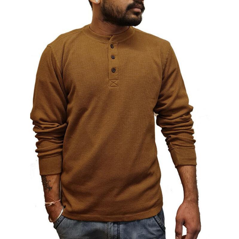 T-shirt a maniche lunghe tinta unita da uomo 81688433X