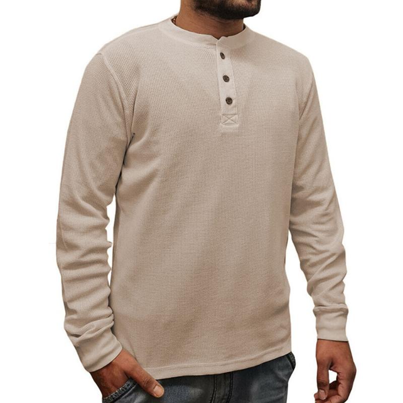 T-shirt a maniche lunghe tinta unita da uomo 81688433X