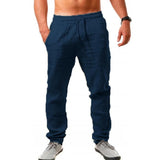 Men's Breathable Linen Loose Trousers 37929212Y