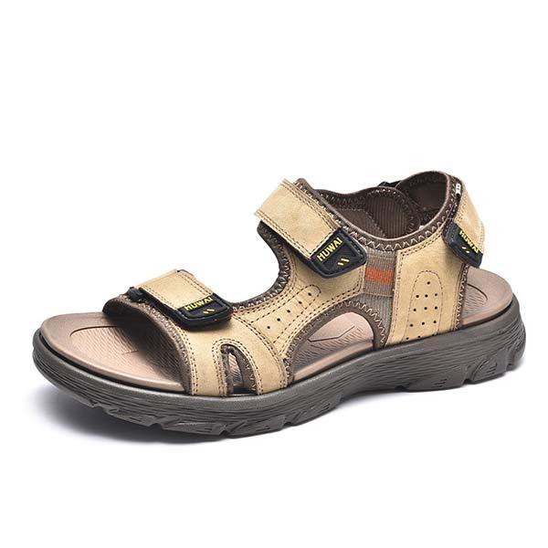 Mens Soft Sole Open Toe Sandals 36334438 Khaki / 6 Shoes