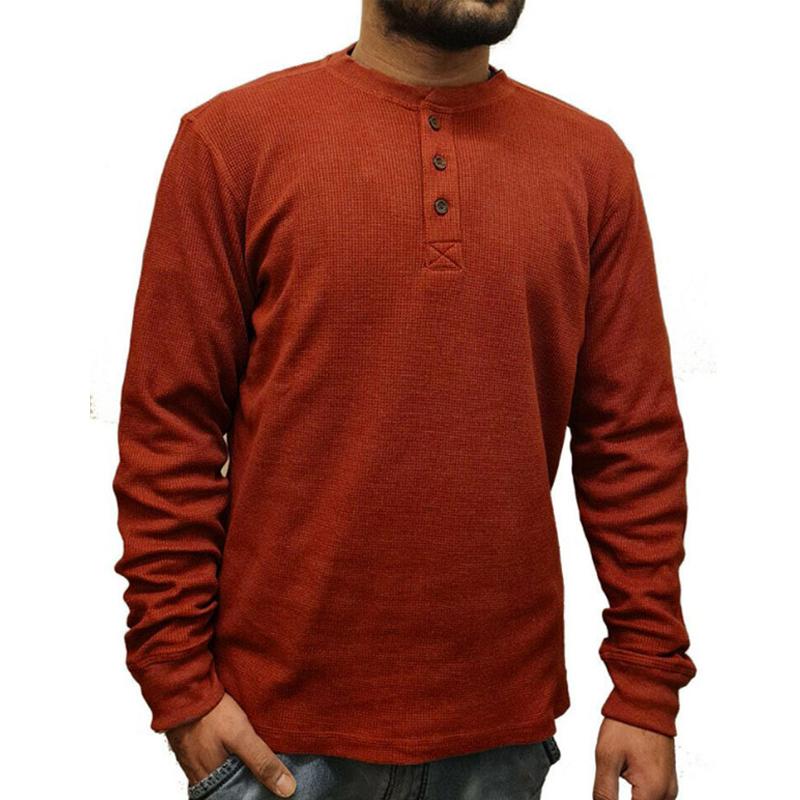 T-shirt a maniche lunghe tinta unita da uomo 81688433X