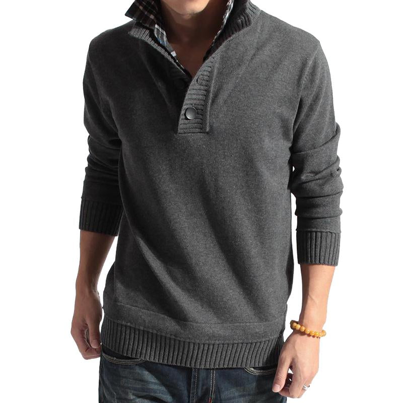 Maglione pullover tinta unita con collo alto da uomo 81711636X