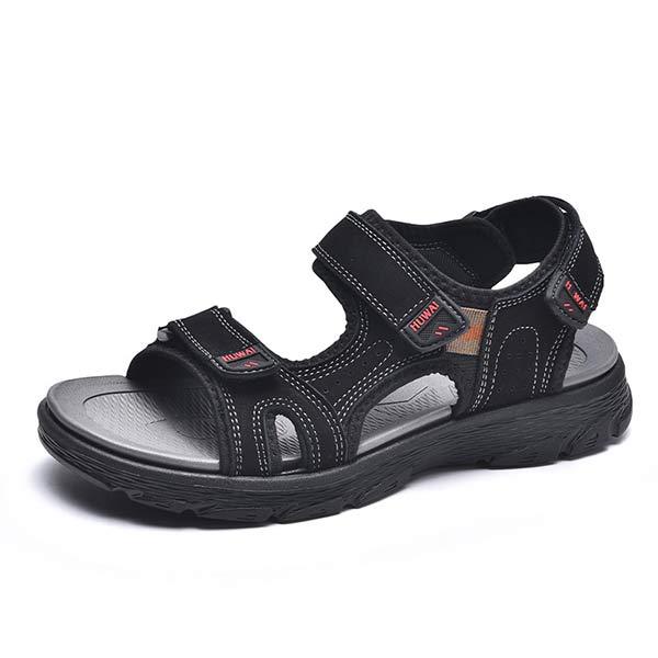 Mens Soft Sole Open Toe Sandals 36334438 Black / 6 Shoes