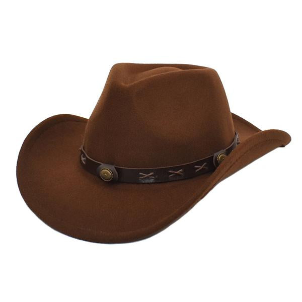 Vintage Western Cowboy Hat 88423977M Coffee / M(56-58Cm) Hats
